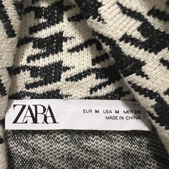 Houndstooth Coat Zara - Size Medium - Picture 2 of 2